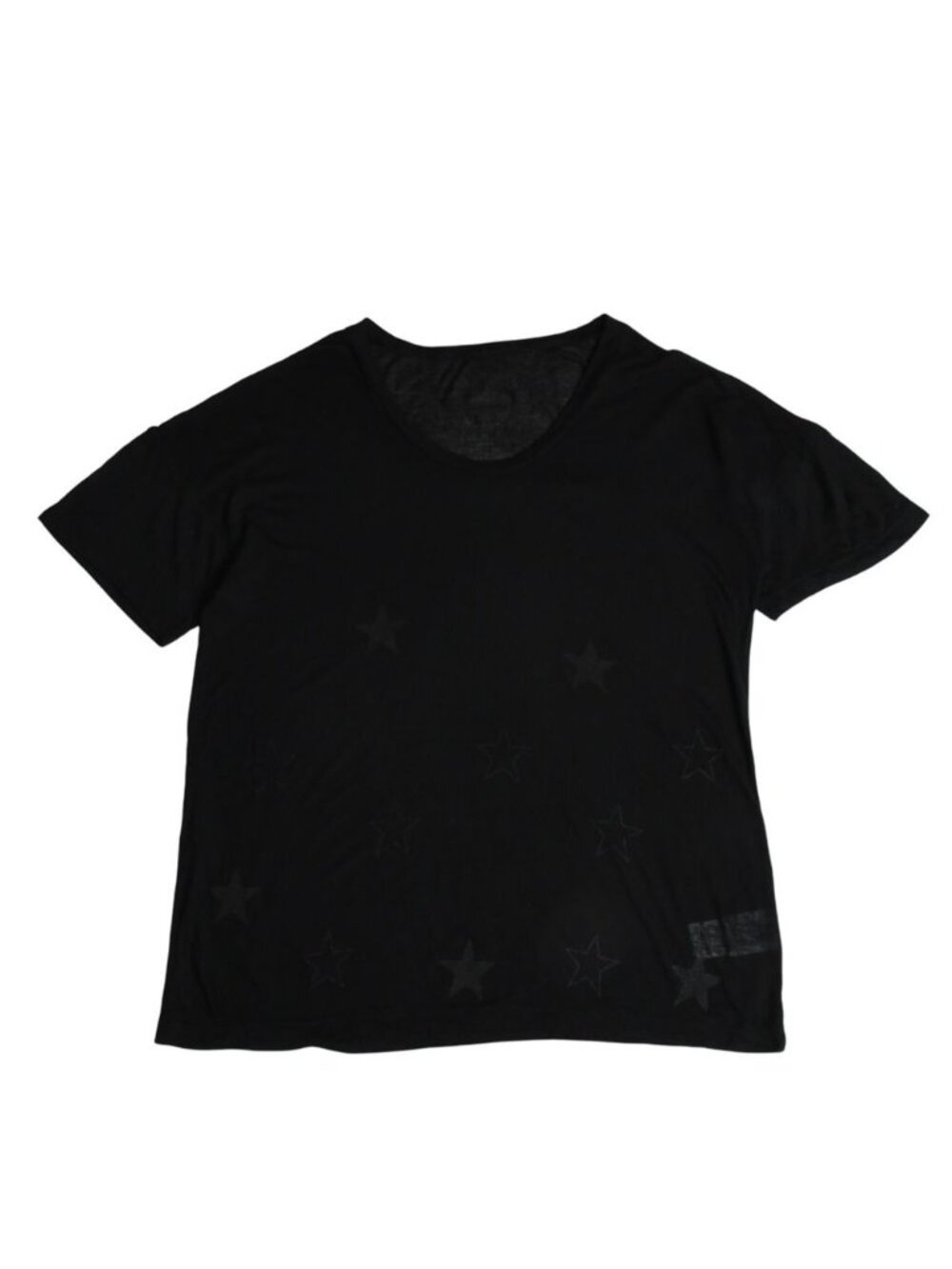 Chrome Hearts Short Sleeve T-Shirt Star Flare Motif Rayon Silk Black S